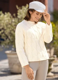 Best Tizia Pullover in Grobstrick ECRU