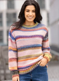 Online BADER Pullover in Grobstrick ROSÉ-MULTICOLOR