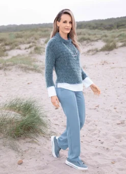 Online Tizia Pullover in 2-in-1-Optik DENIM-RAUCHBLAU-SCHWARZ-WEISS