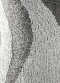 Outlet BADER Pullover in Jacquard-Dessin GRAU MELIERT-SILBERFARBEN