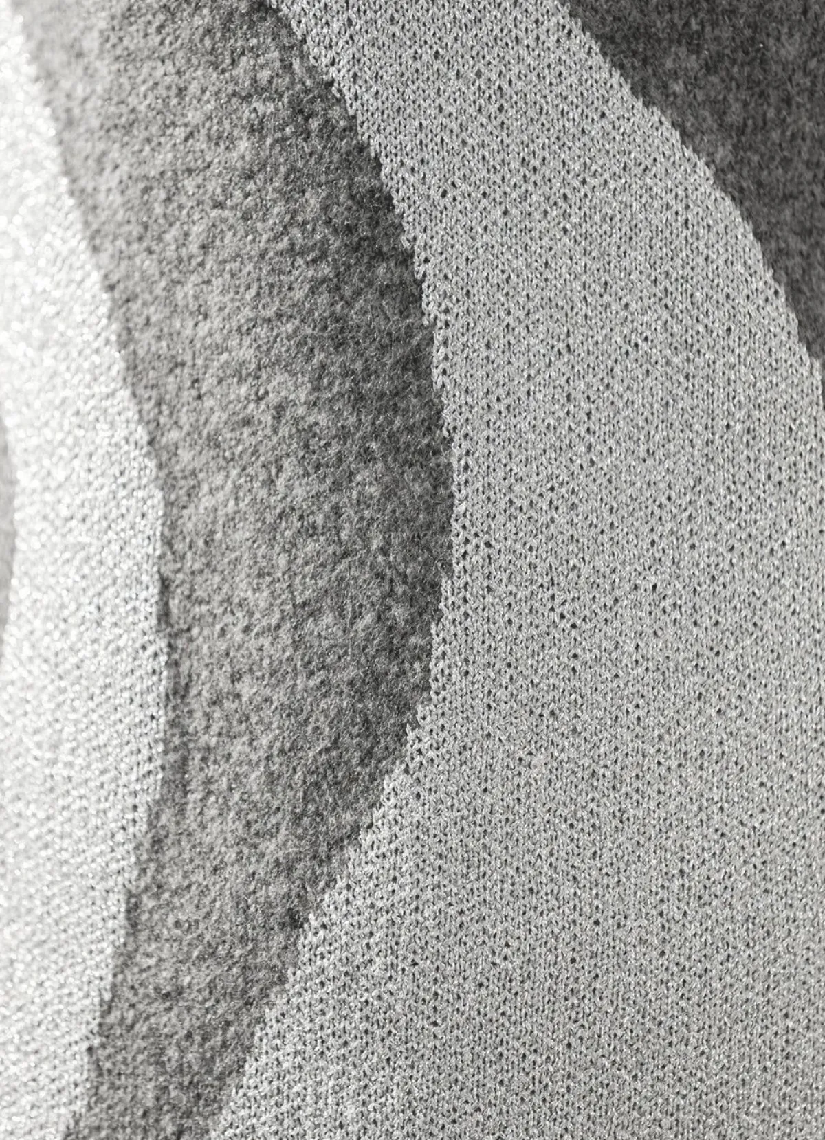 Outlet BADER Pullover in Jacquard-Dessin GRAU MELIERT-SILBERFARBEN