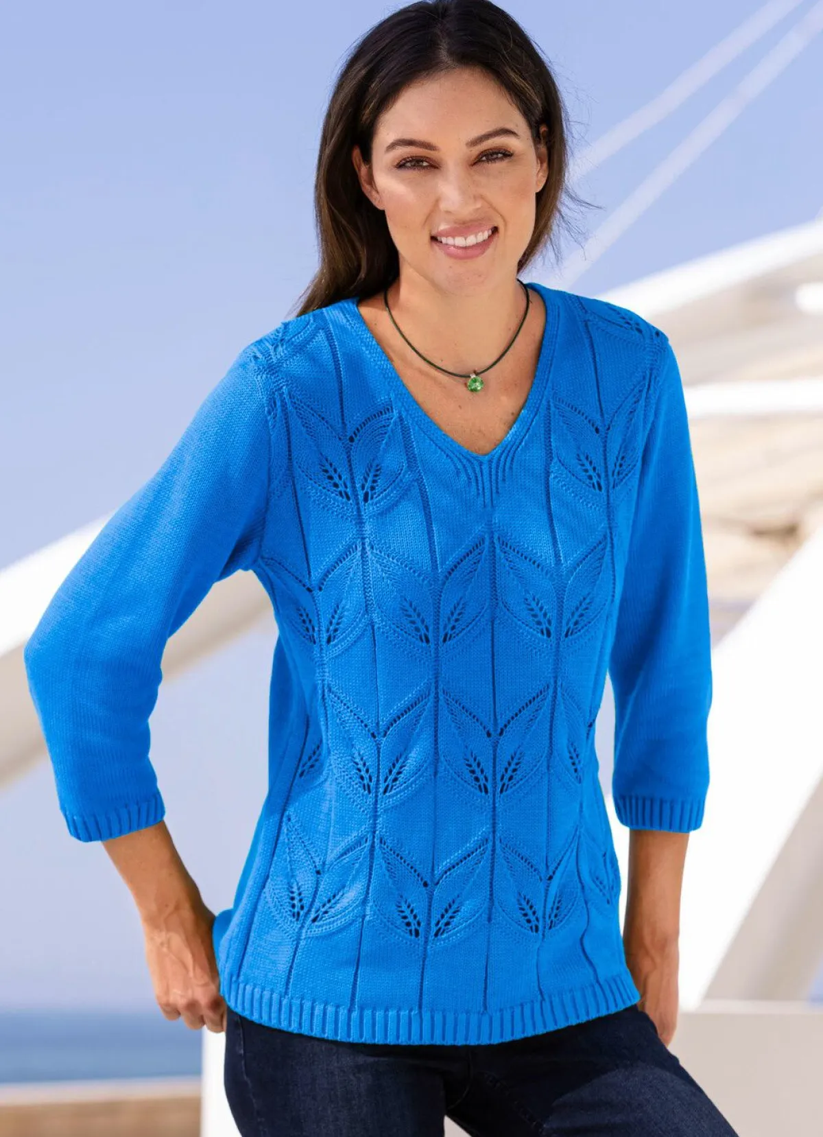 Sale BADER Pullover in Mustermix AZURBLAU