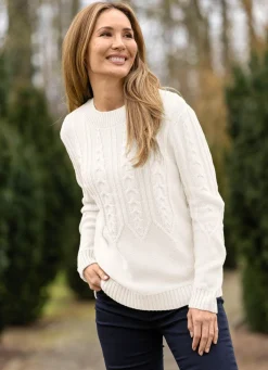 Outlet BADER Pullover in Mustermix WOLLWEISS
