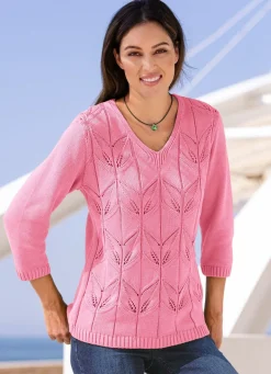 Outlet BADER Pullover in Mustermix ROSENHOLZ