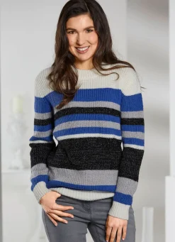 Online BADER Pullover in Perlfang ECRU-BLAU-MULTICOLOR