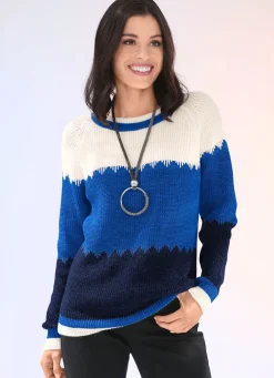 Sale BADER Pullover in Perlfang MARINE-ROYALBLAU-ECRU