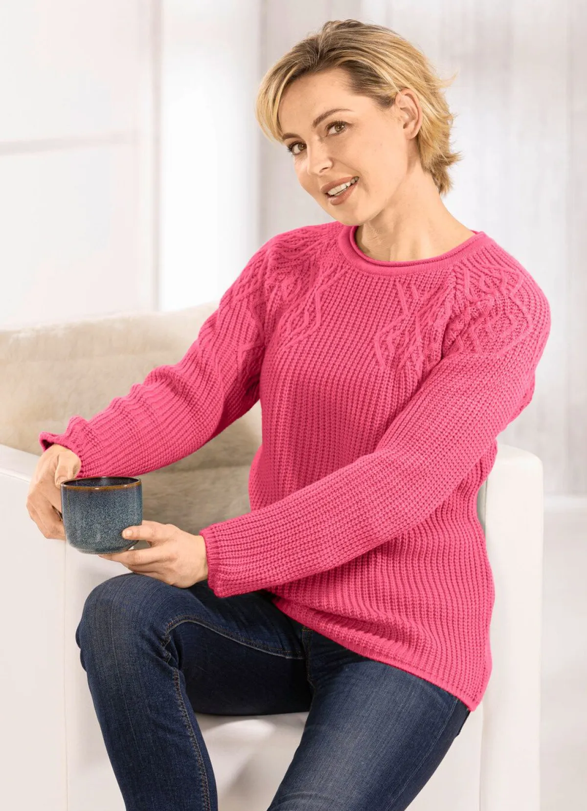 Hot BADER Pullover in Perlfang SCHIEFERROSÉ