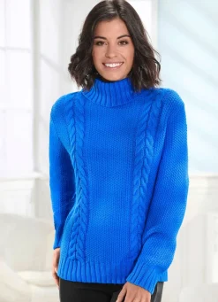 Online BADER Pullover in Reiskornstrick ROYALBLAU
