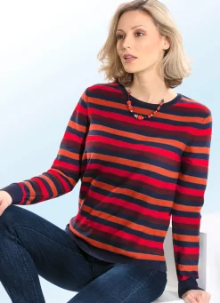 Outlet BADER Pullover in Ringeldessin MARINE-TERRA-MULTICOLOR