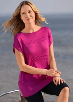 Best BADER Pullover in sehr weicher Qualität FUCHSIA