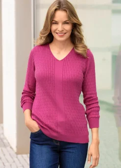 Online BADER Pullover in sehr weicher Qualität FUCHSIA