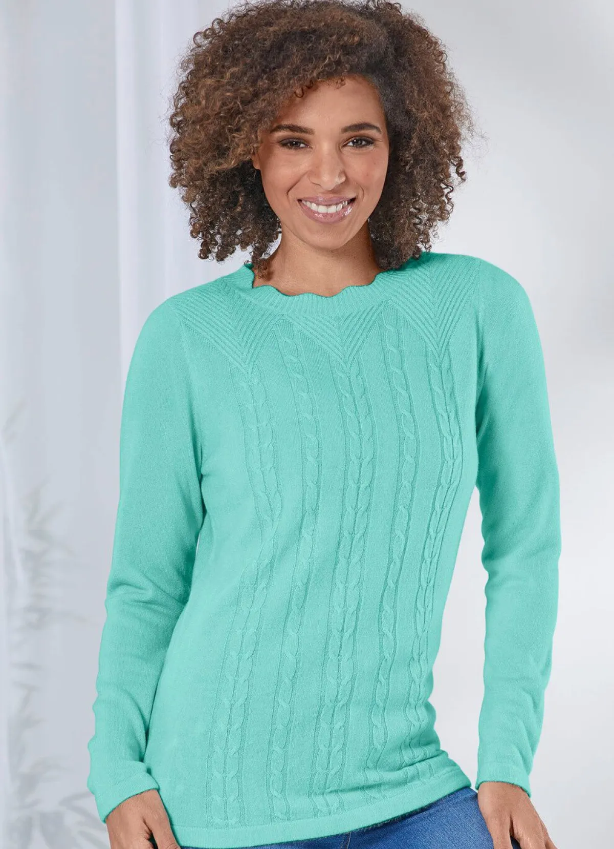 Best BADER Pullover in sehr weicher Qualität JADEGRÜN