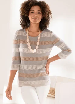 New BADER Pullover in sehr weicher Qualität BEIGE-KIESEL-SAND