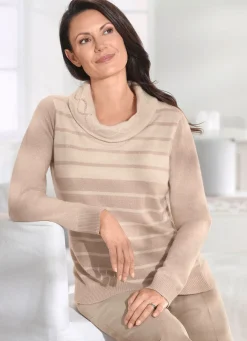 Outlet BADER Pullover in sehr weicher Qualität mit Kaschmir BEIGE-NATUR