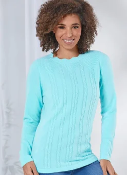 New BADER Pullover in sehr weicher Qualität HELLTÜRKIS
