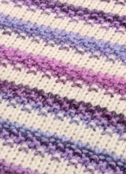 Online BADER Pullover in Streifendessin ECRU-LILA-FLIEDER