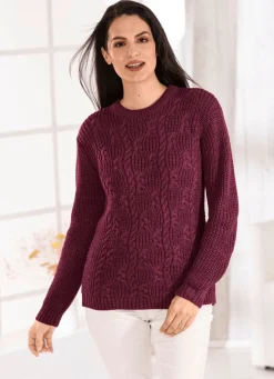 Best BADER Pullover in Strickmix WEINROT