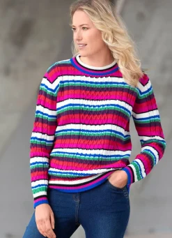 Outlet BADER Pullover in Strukturmix MULTICOLOR