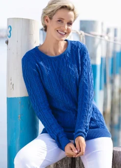 New BADER Pullover in Strukturmustermix ROYALBLAU