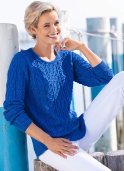 New BADER Pullover in Strukturmustermix ROYALBLAU