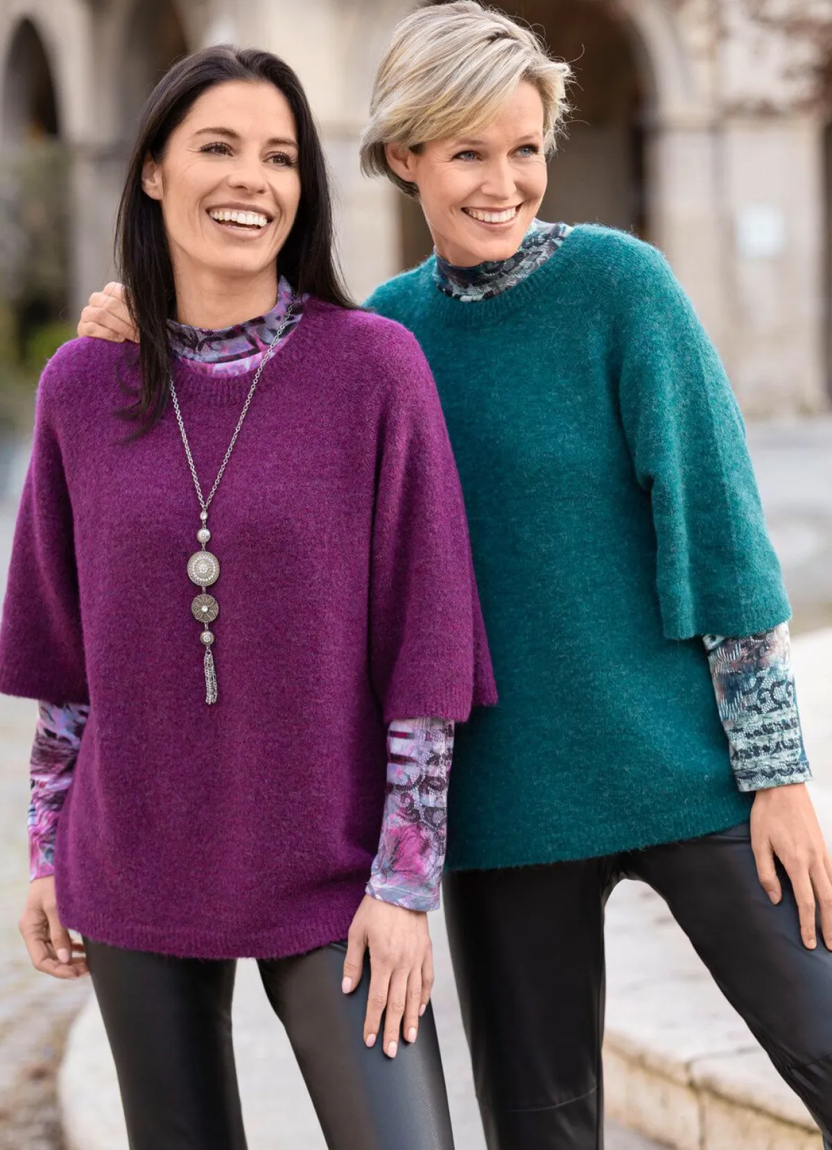 Online BADER Pullover in superflauschiger Qualität PETROL MELIERT