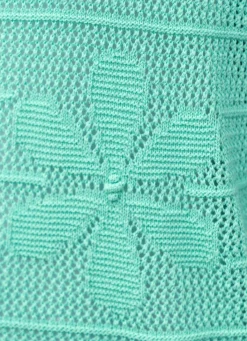 New BADER Pullover in transparenter Optik mit Blütenmotiven MINT
