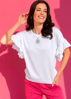 Hot laurakent Pullover in weich fließender Qualität WEISS