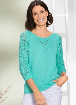 New BADER Pullover mit Ajourmuster MINZE