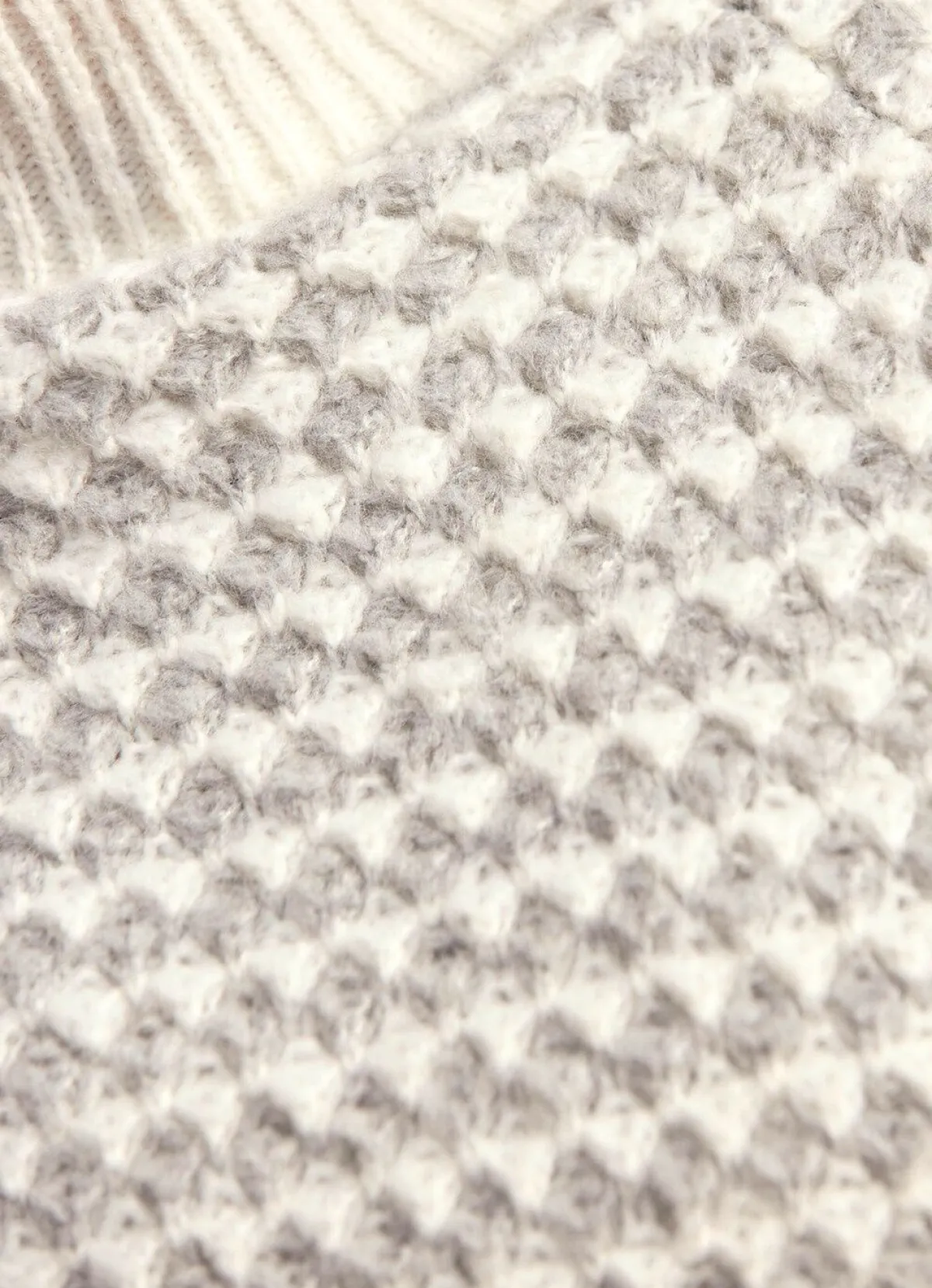 Online laurakent Pullover mit aufwendiger Struktur ECRU-HELLGRAU MELIERT