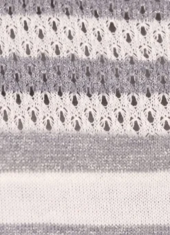 New BADER Pullover mit dezentem Glitzereffekt WEISS-SILBERFARBEN