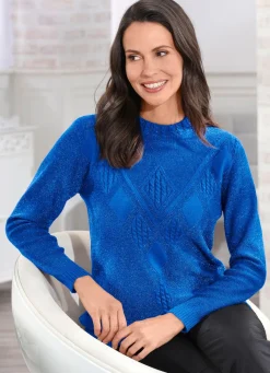 Clearance BADER Pullover mit edlem Glitzereffekt ROYALBLAU