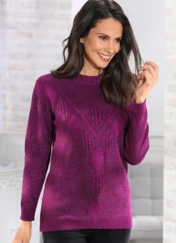 Online BADER Pullover mit edlem Glitzereffekt BEERE