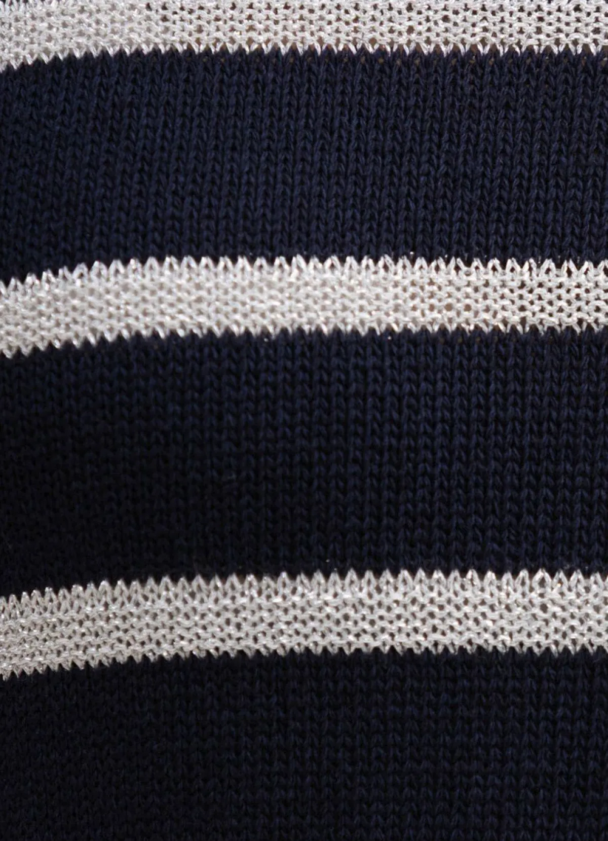Hot BADER Pullover mit edlen Glitzerstreifen DUNKELBLAU-SILBERFARBEN