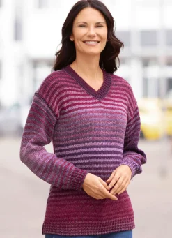 Clearance BADER Pullover mit Farbverlauf BEERE-LILA-MULTICOLOR