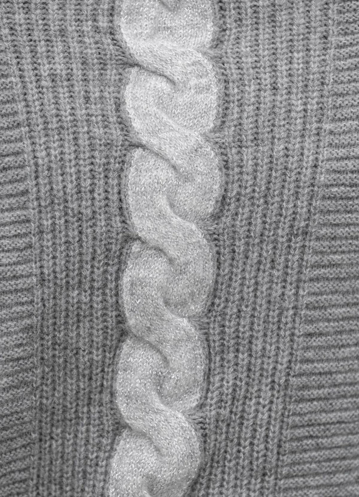 Discount BADER Pullover mit Glitzerakzenten GRAU MELIERT-HELLGRAU MELIERT