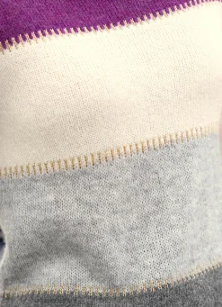 Online BADER Pullover mit Glitzerakzenten VIOLETT-ECRU-GRAU MELIERT