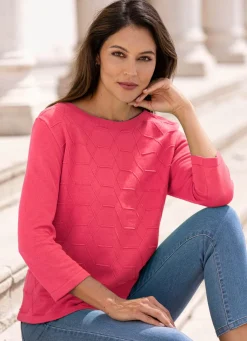 New BADER Pullover mit grafischer Struktur KORALLE