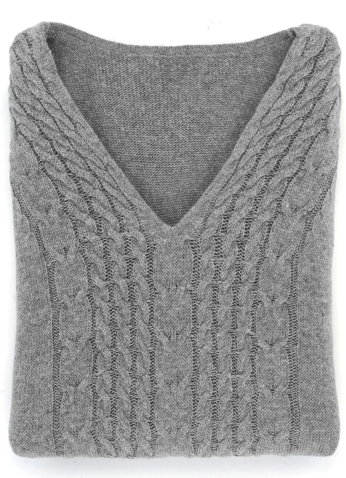 Sale BADER Pullover mit Kaschmir GRAU MELIERT