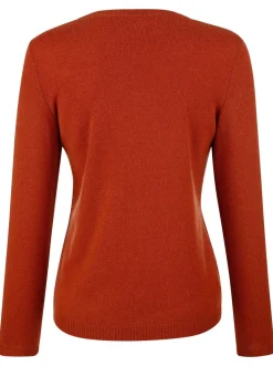 BADER Pullover mit Kaschmir TERRAKOTTA
