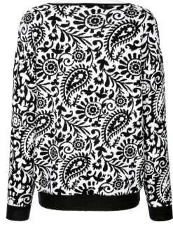 Outlet BADER Pullover mit Kontrastabschlüssen SCHWARZ-WEISS