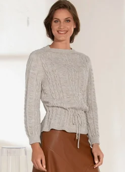 New BADER Pullover mit Kordelzug in der Taille SANDBEIGE