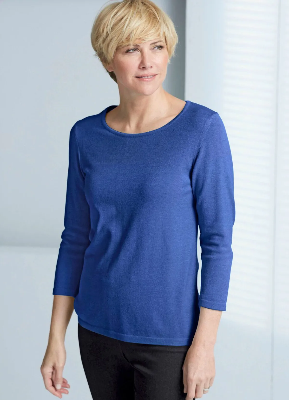 Online BADER Pullover mit Modal BLAU