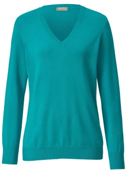 Online BADER Pullover mit Modal-Anteil TÜRKIS