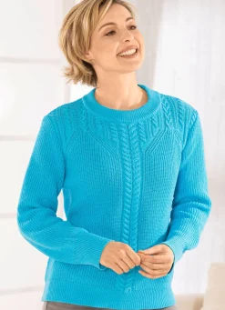New BADER Pullover mit recycelter Baumwolle TÜRKIS