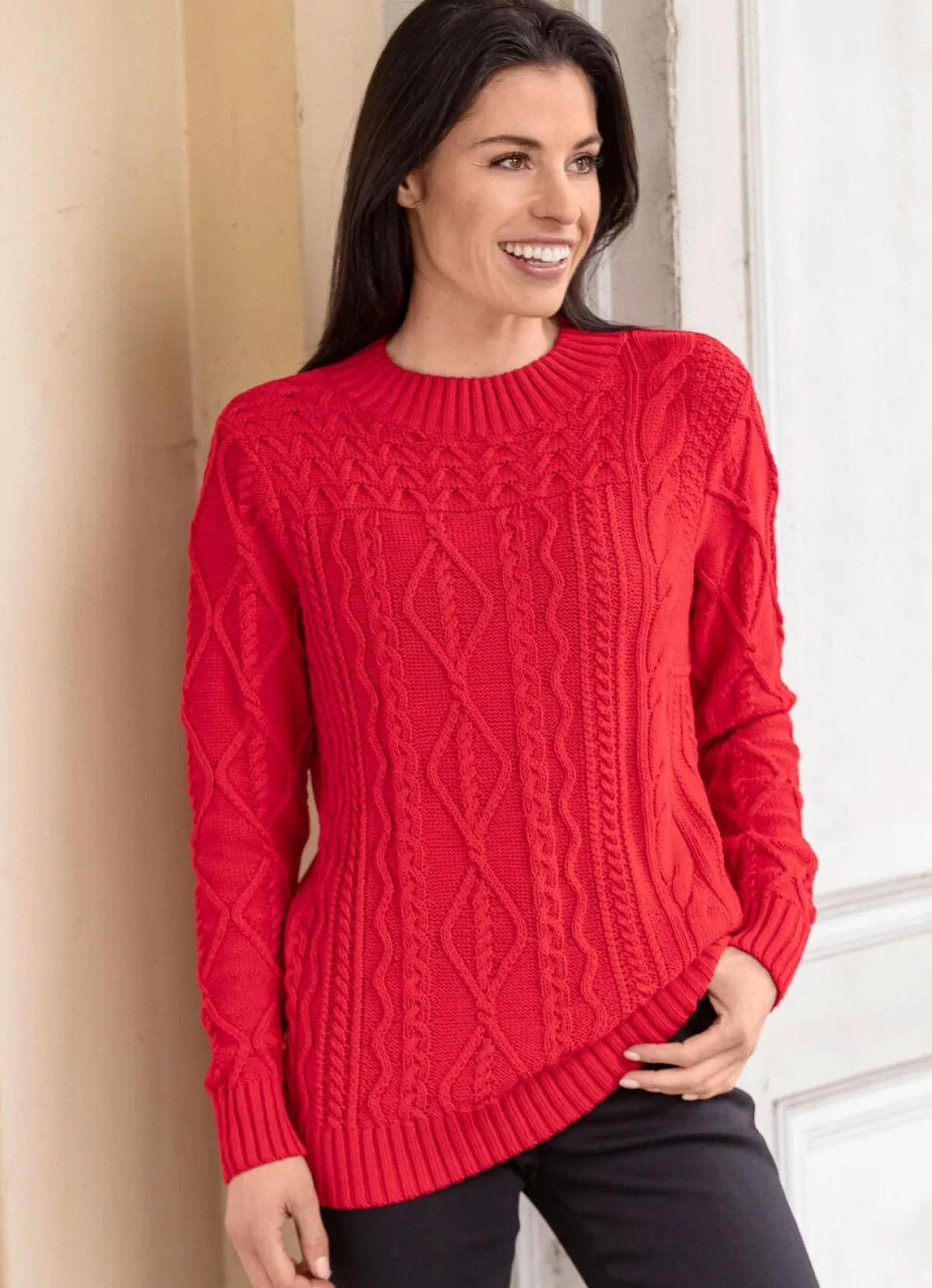 Online BADER Pullover mit recycelter Baumwolle ROT
