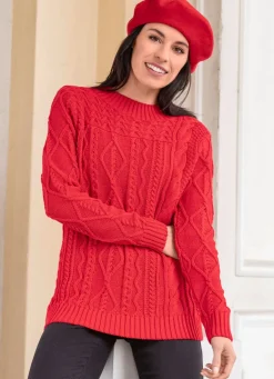 Online BADER Pullover mit recycelter Baumwolle ROT
