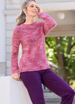 Outlet RABE Pullover mit Reiskornstruktur PINK-MULTICOLOR