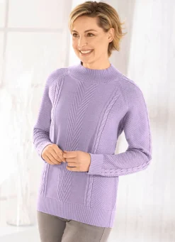 Discount BADER Pullover mit Schurwolle LAVENDEL