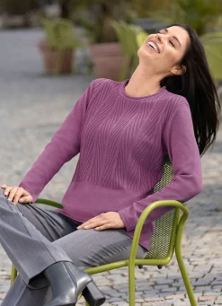 Outlet BADER Pullover mit Schurwolle MAUVE