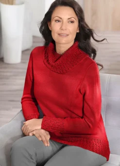 Online BADER Pullover mit Schurwolle ROT
